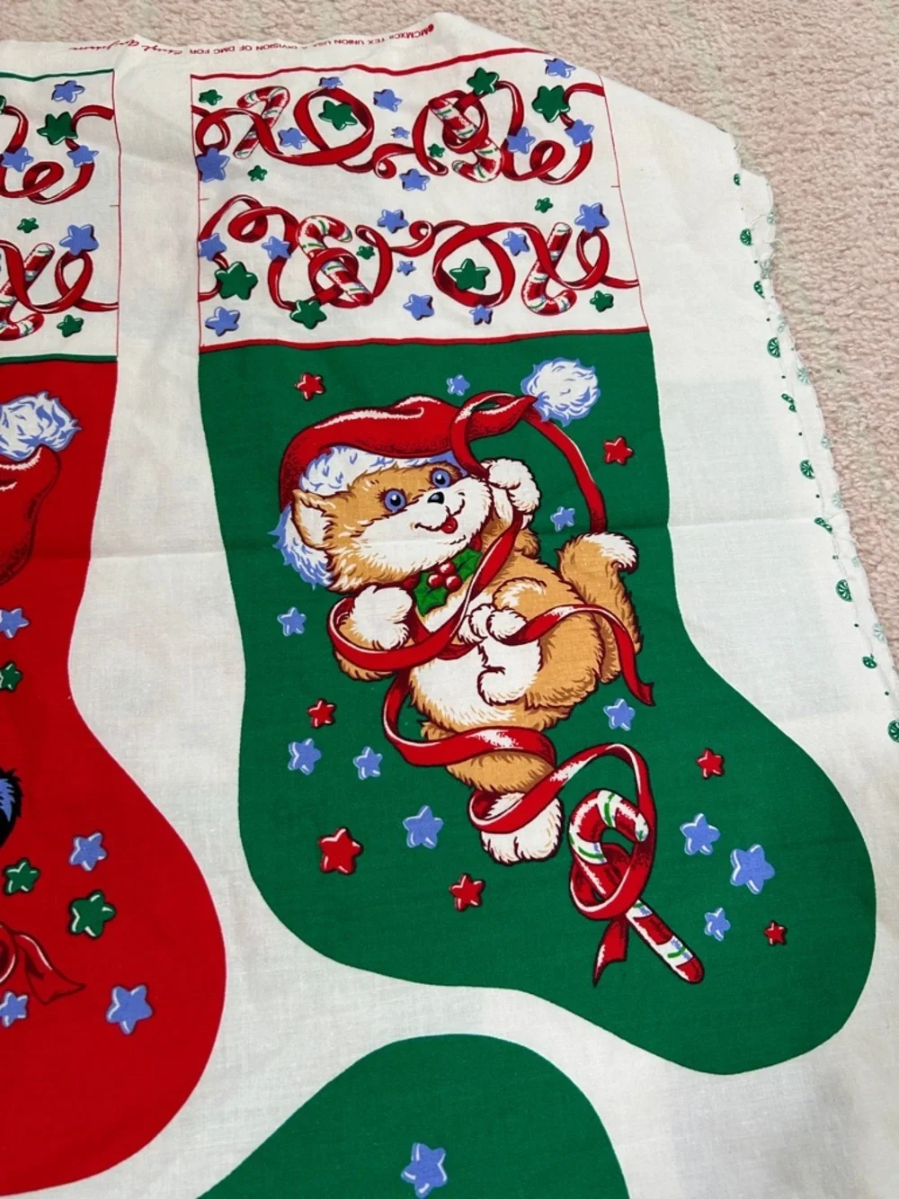Vintage Cheryl Ann Johnson‎ Christmas Holiday Stocking Sewing Craft 3 Stockings